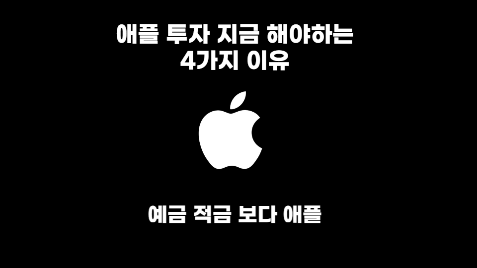  애플 투자 지금 해야 하는 이유 네 가지