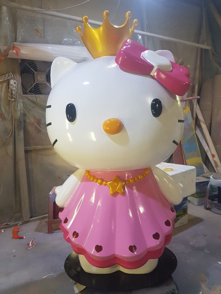  헬로키티 케릭터 제작  일본케릭터조형물 제작 키티 화이트