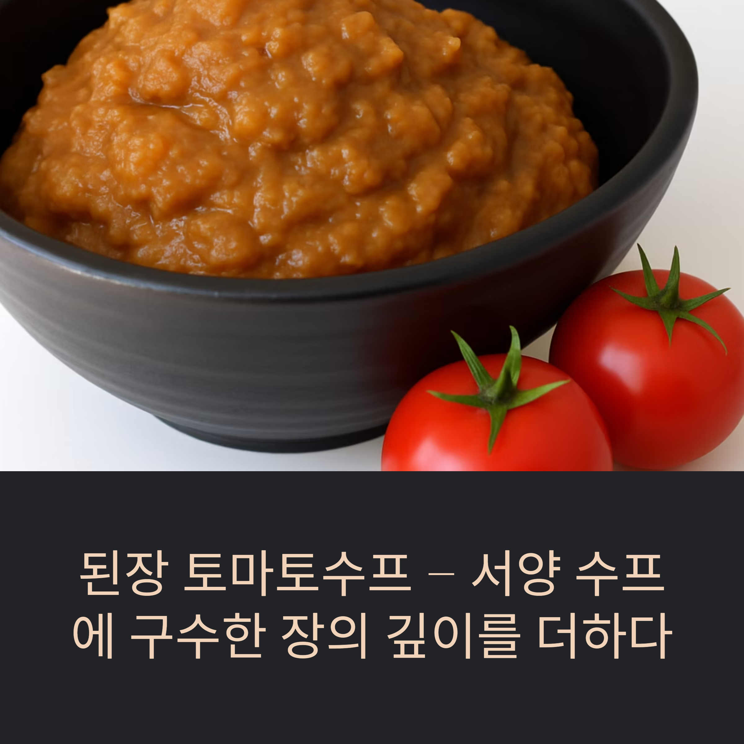 된장 토마토수프 – 서양 수프에 구수한 장의 깊이를 더하다