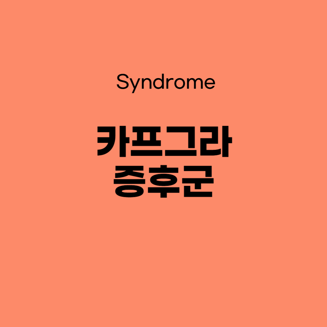 카프그라 증후군(Capgras Syndrome): 사랑하는 이가 낯선 사람으로 보이는 병