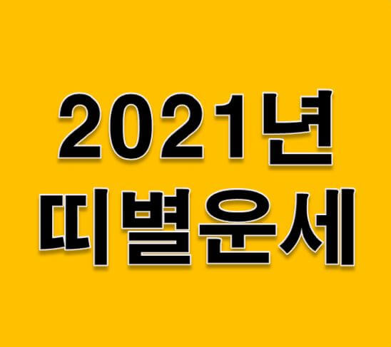  2021년 띠별 운세 대박 날 띠는?
