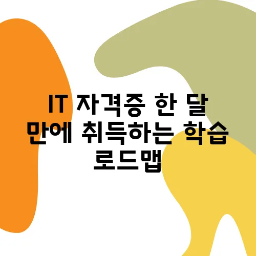 IT 자격증 한 달 만에 취득하는 학습 로드맵