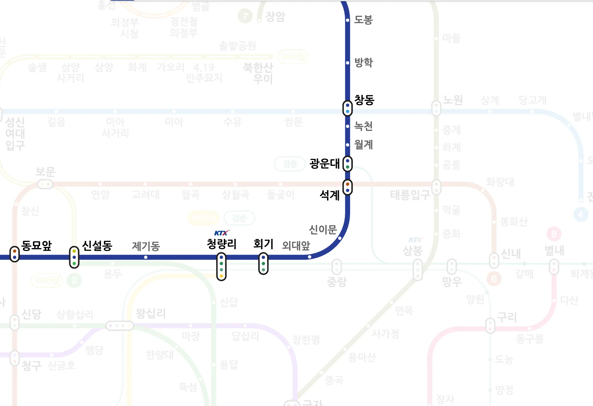 회기역 시간표