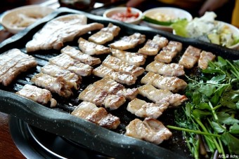 미나리 삼겹살 미나리 해물전