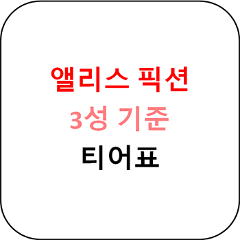  앨리스 픽션 리세라마 방법 및 티어표