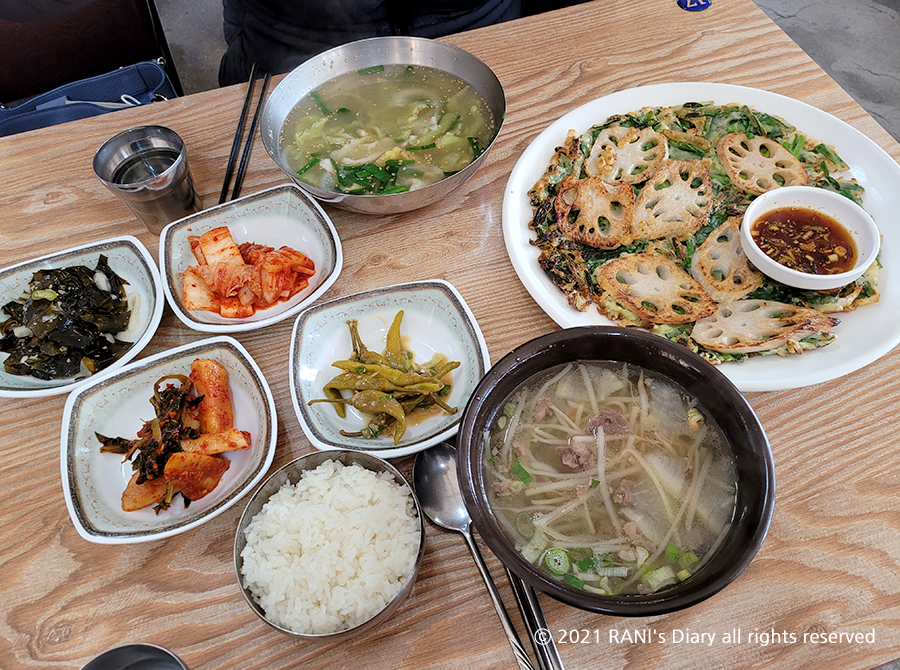  기장 철마 맛집, 곰내연밭식당 연근파전&연수제비 맛집!