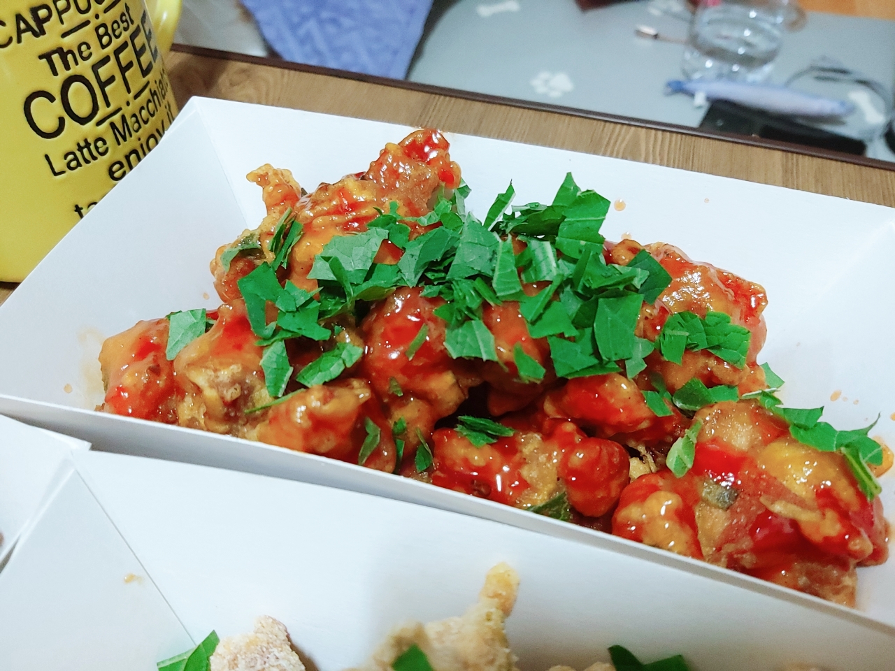  코리엔탈 깻잎 두마리치킨 순살3가지맛 가격 & 후기