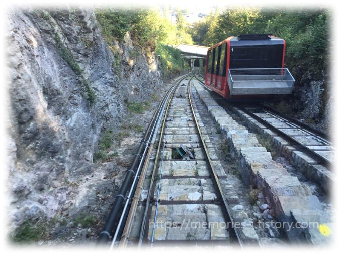 스위스 인터라켄 하더쿨름 산악 케이블카 (funicular railway) 