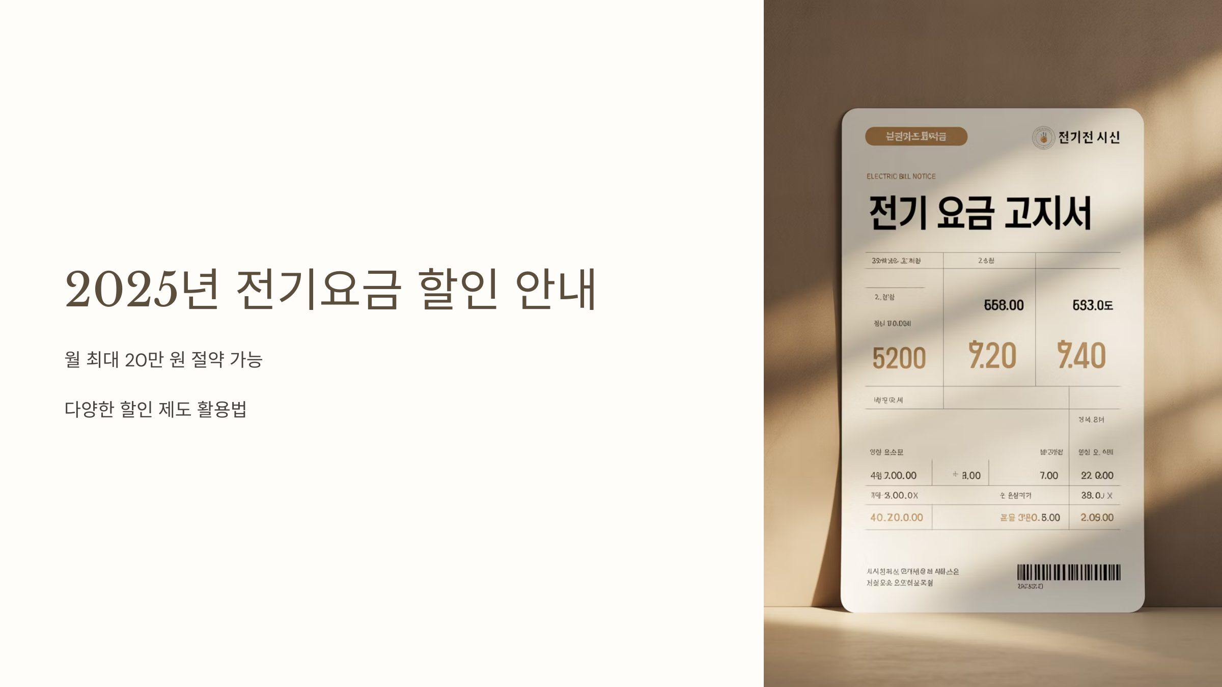 2025 전기요금 할인
