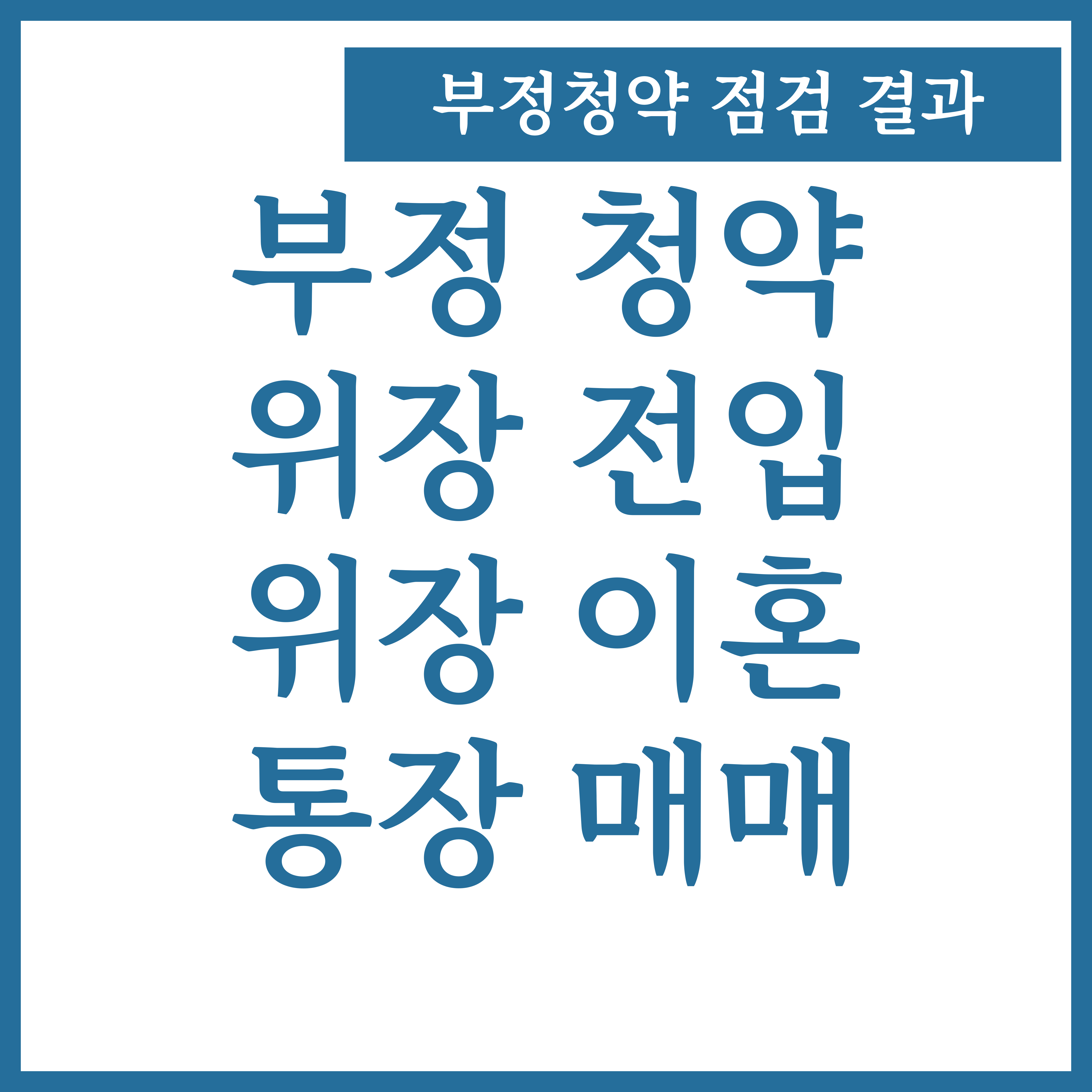  부정청약 점검 결과 위장전입 위장이혼 청약통장 거래 등