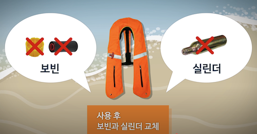 어웨이브 팽창형 구명조끼 유효기간 사용법 테스트 후기 추천