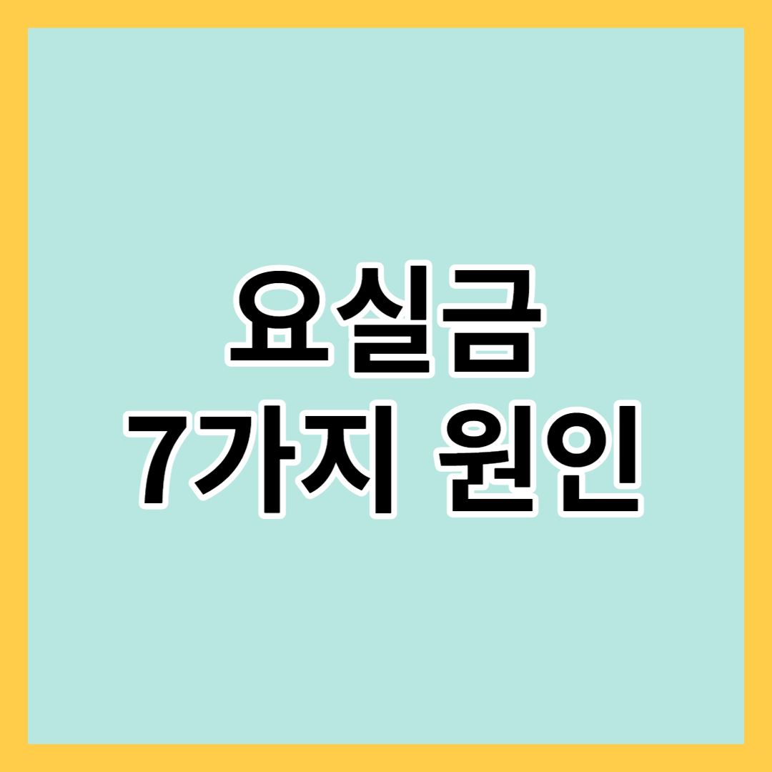 요실금 - 원인