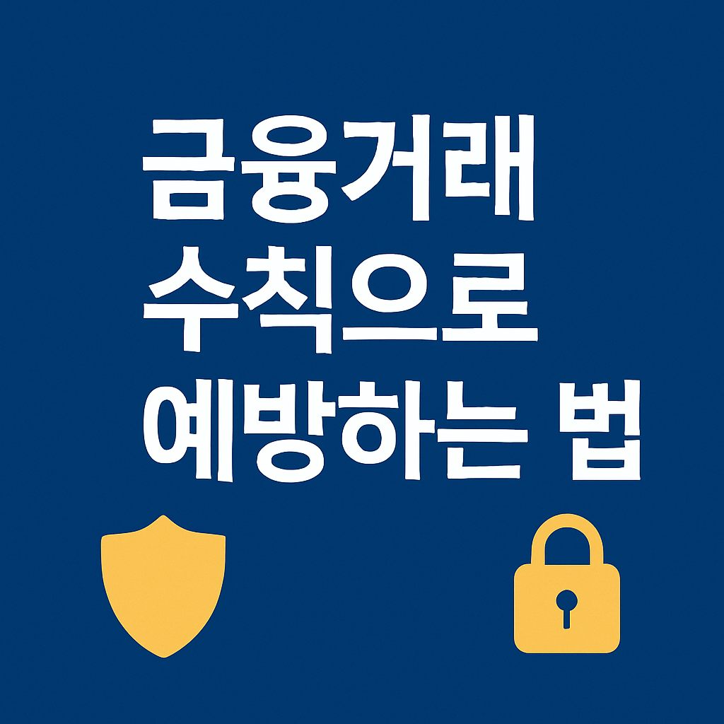 금융거래 수칙으로 예방하는 법
