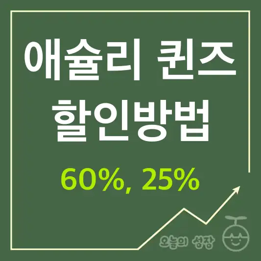 애술리 할인 60% 25%