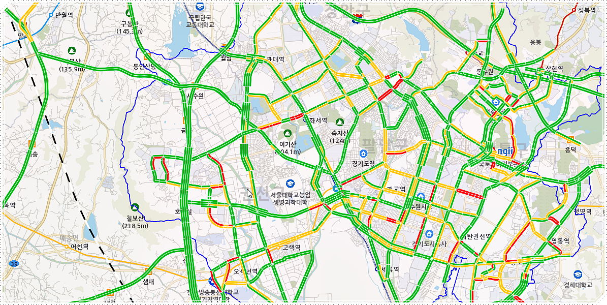 수원시 실시간 도로 교통 상황