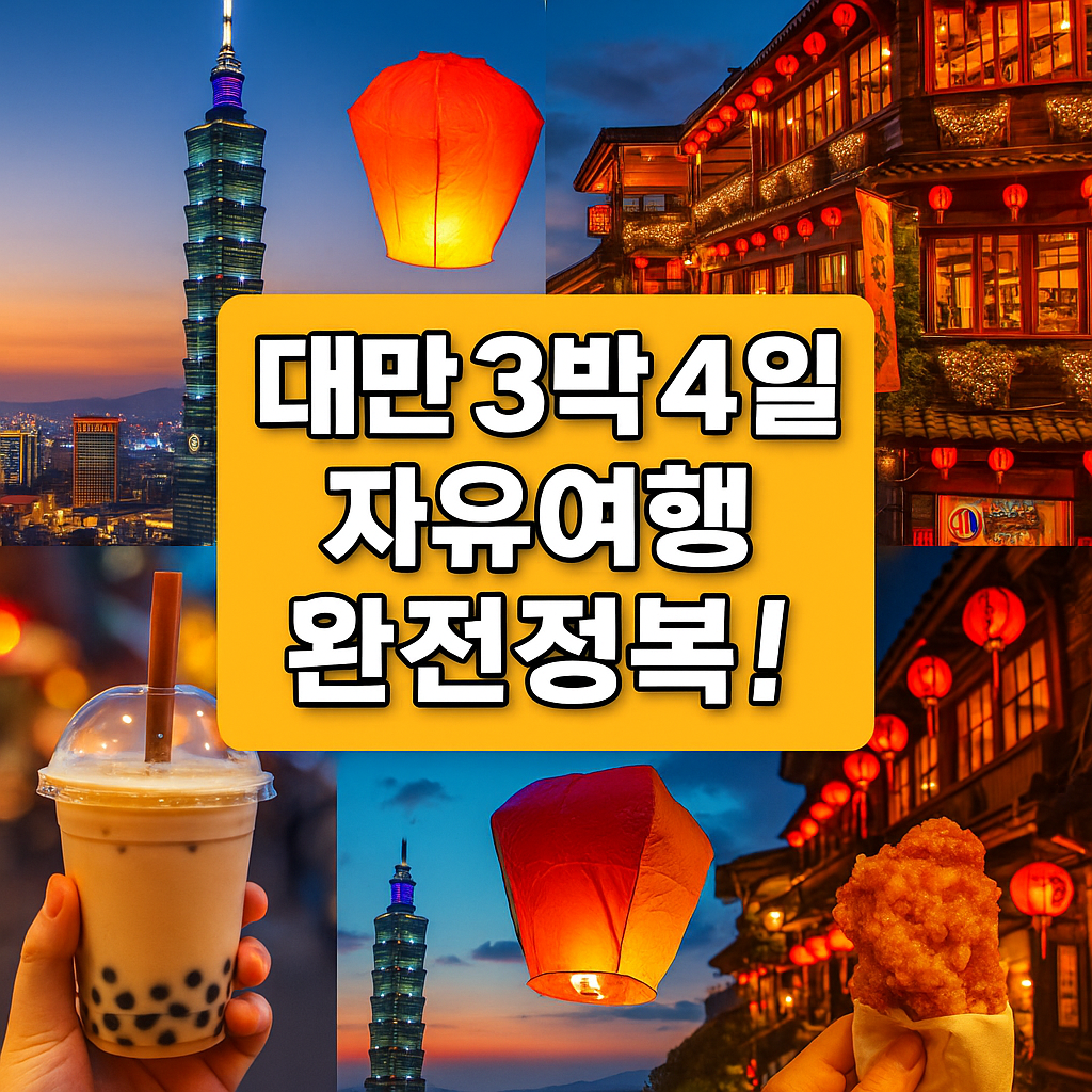 대만 자유여행 3박 4일 최강 일정｜예스진지·타이베이 야시장·온천까지 완벽 코스!