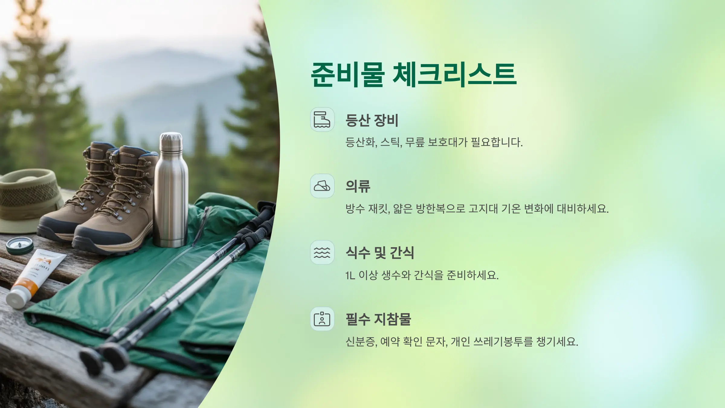 준비물 체크리스트