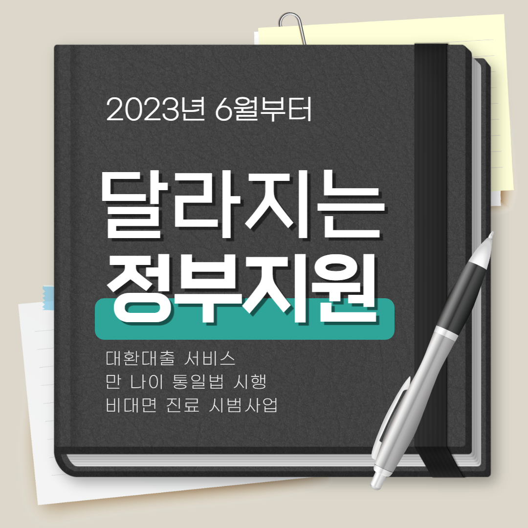 대환대출-서비스-만-나이-통일법-시행-비대면-진료-시범사업-화면