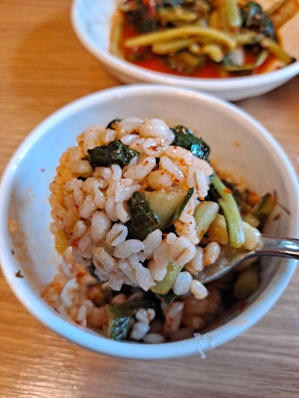 밀밭 보리밥 한숟가락