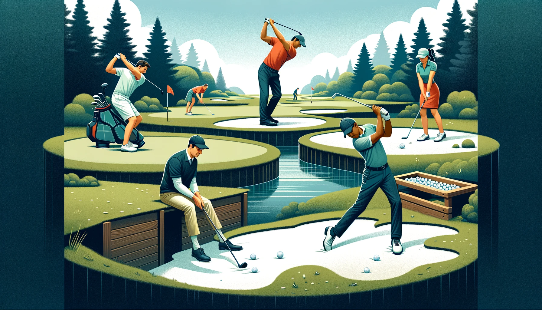 골프 장애물 극복: 물&#44; 모래&#44; 숲에서의 플레이 마스터하기