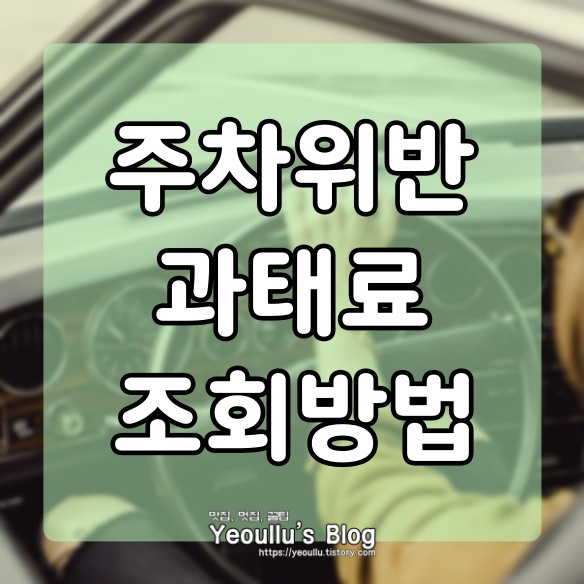  주차위반 과태료 조회하는 방법