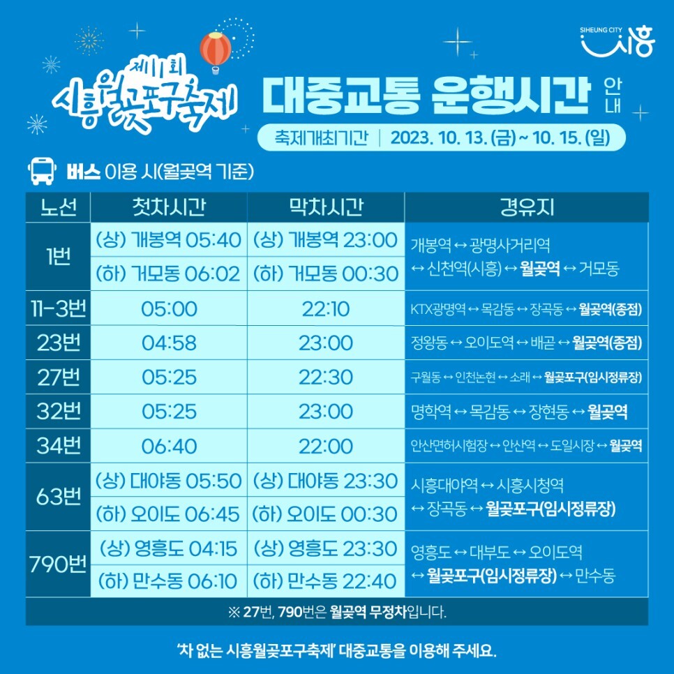 시흥 월곶포구축제 : 기본정보, 가수 라인업, 프로그램, 대중교통 주차장 정보