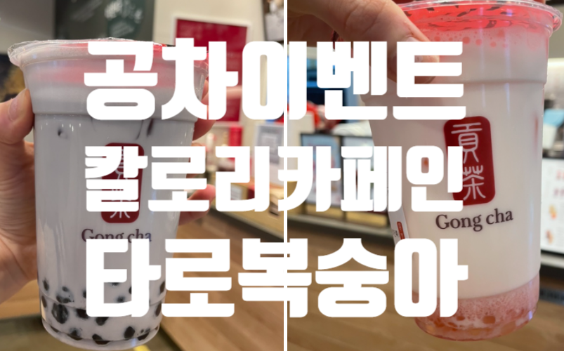  공차 멤버쉽 6월 이벤트 역대급! 복숭아쥬얼리밀크티 타로 당도 가격 칼로리 맛