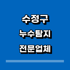 성남 수정구 누수탐지