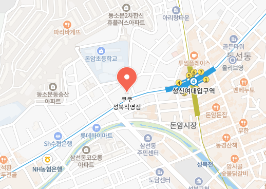 쿠쿠 성북직영점 위치 이미지