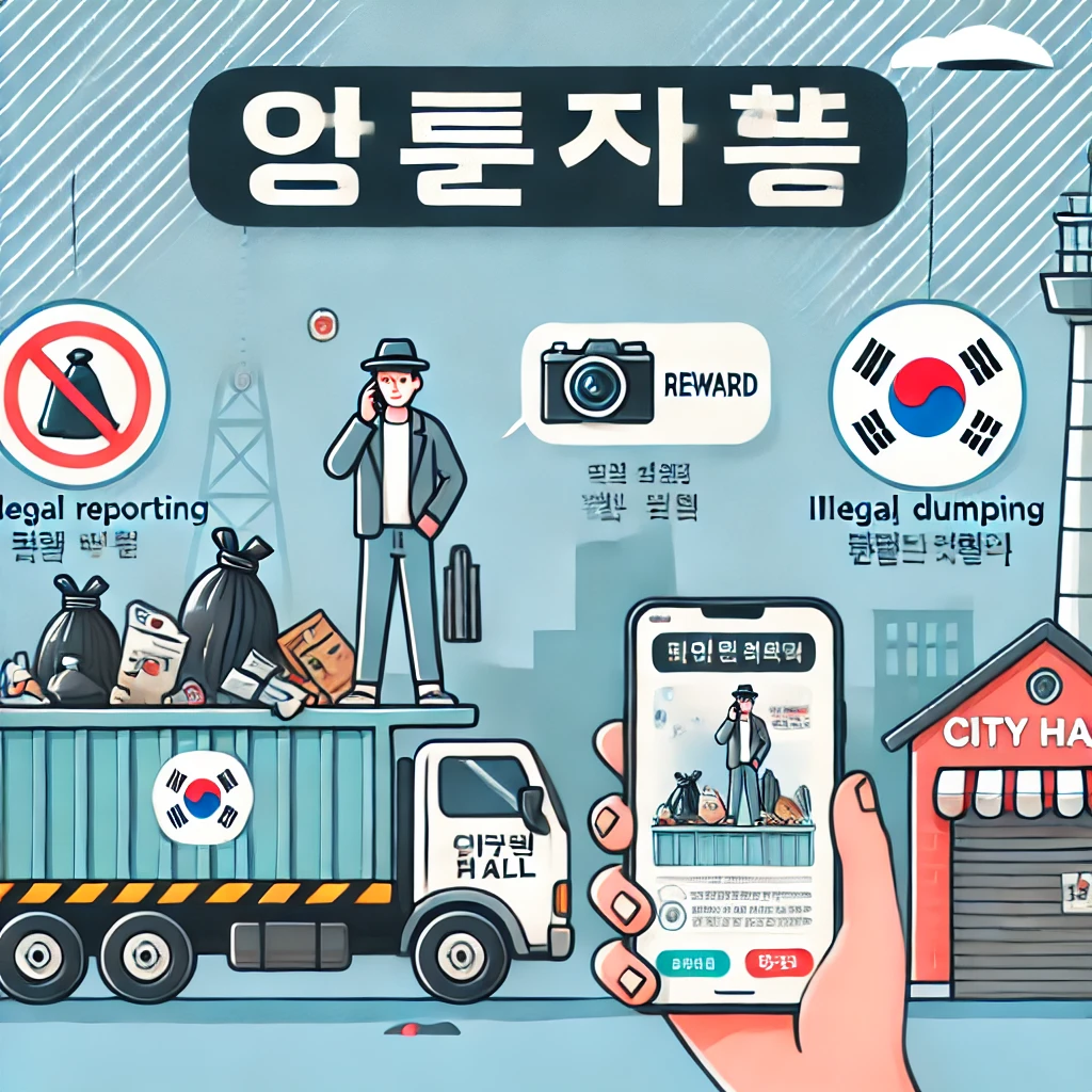 쓰레기 투기 신고 방법 AI 이미지