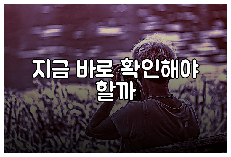 지금 바로 확인해야 할까