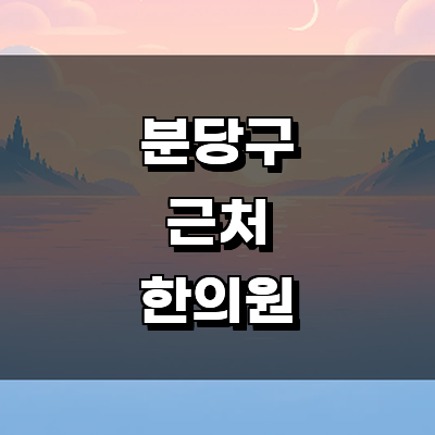 성남 분당구 한의원