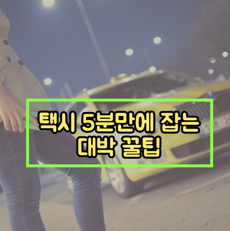  택시 5분 만에 잡을 수 있는 '이 방법' 꿀팁!