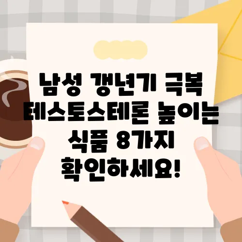 남성 갱년기 극복 테스토스테론 높이는 식품 8가지 확인하세요!