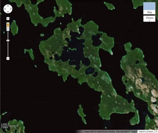 구글 어스 섬안의 섬