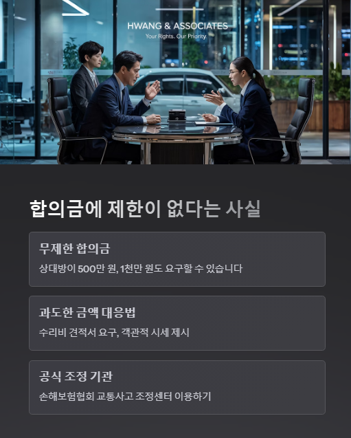 합의금에 제한이 없다는 사실