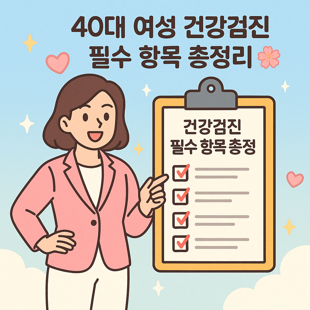 나도 몰라서 찾아본 40대 여성 건강검진 필수 항목 총정리(최신)