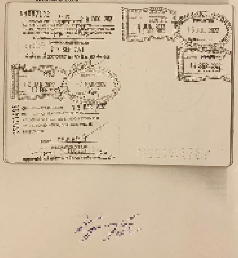 여권 복사본 도장면사진