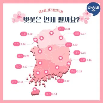 벚꽃 개화시기 2025년 지역별 모음_20