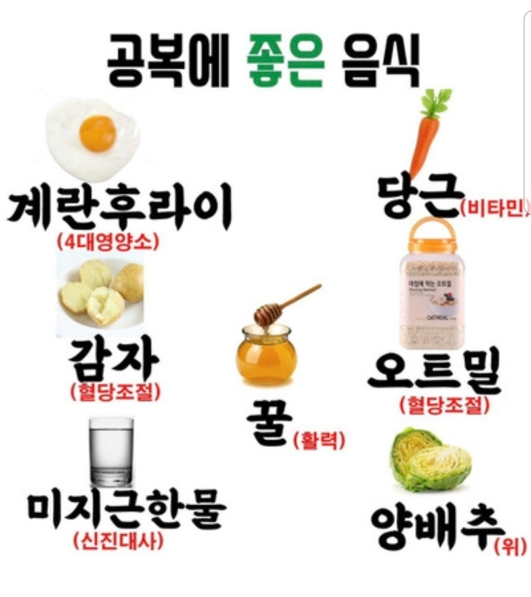  아침 공복에 좋은 음식, 나쁜 음식(짤 소소 방출)