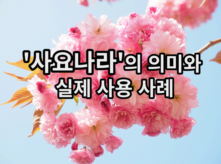 사요나라의 의미와 실제 사용 사례