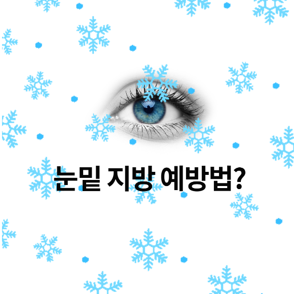  눈밑 지방 예방법?