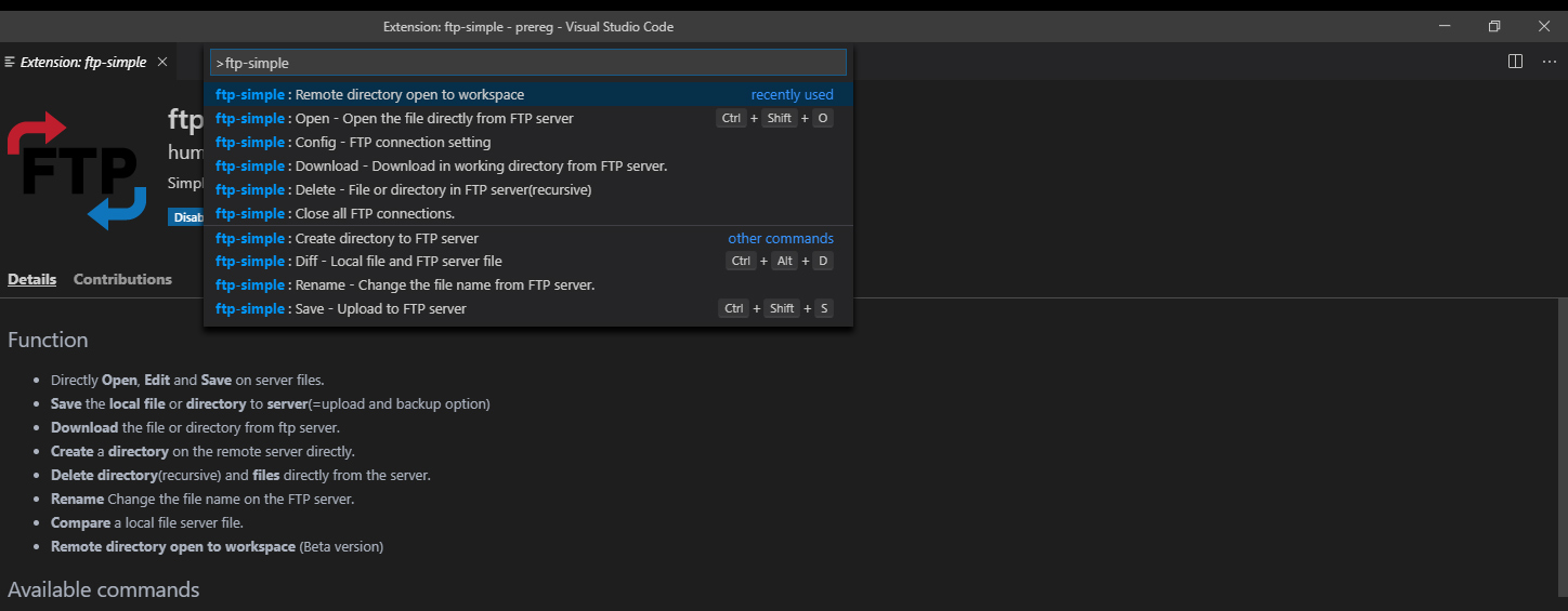 VSCode] ftp remote