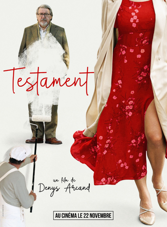 영화 Testament 포스터로 여자가 앞에 보이고 노인이 뒤에 보인다.