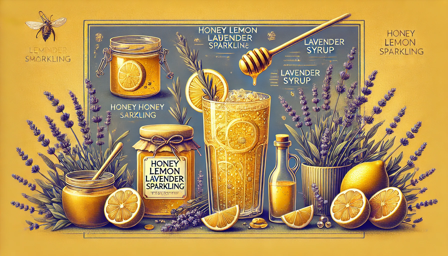 허니 레몬 라벤더 스파클링
