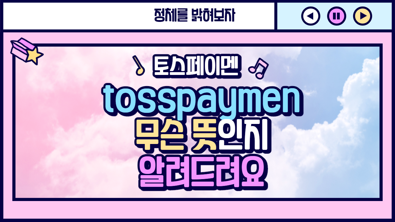  tosspaymen 토스페이멘 이것이 무엇인지 알려드릴게요