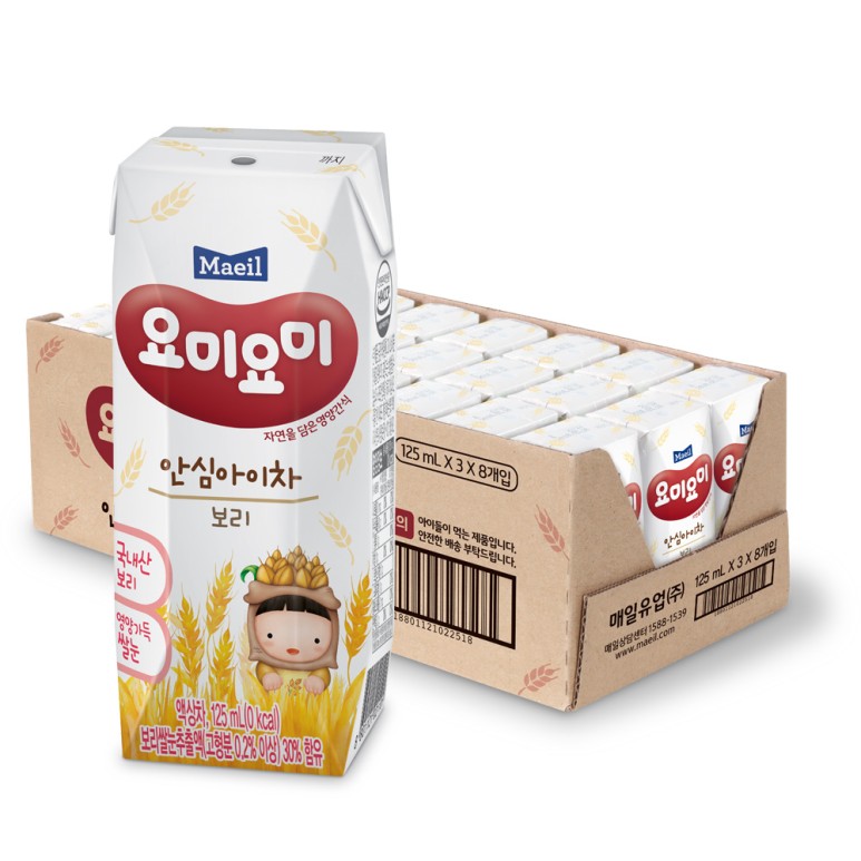  아기보리차 - 매일유업 요미요미 안심아이차 아기보리차 보리 125ml, 24개, 보리맛