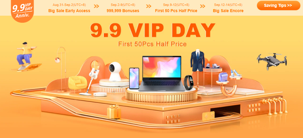  Banggood 쿠폰 99데이 뱅굿 9월 할인코드 프로모션코드 샤오미 레드미 노트9 스마트폰, 로봇청소기, 노트북, 3D프린트, 드론,레드미북 등 다수