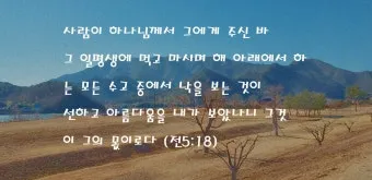 전도서 6장 인생이란 성경 말씀 묵상_19