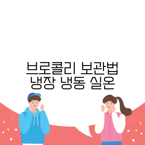 브로콜리 보관법 냉장 냉동 실온